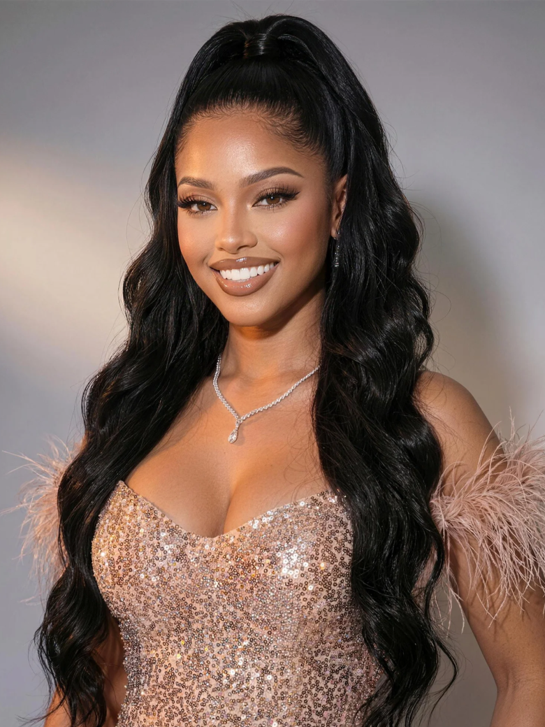 UNice 13x4 Bye-Bye Slip™ Transparent Lace Front Pull And Go 3D Body Wave Wig Real Ear To Ear With Invisi Drawstring Wig-image-10713