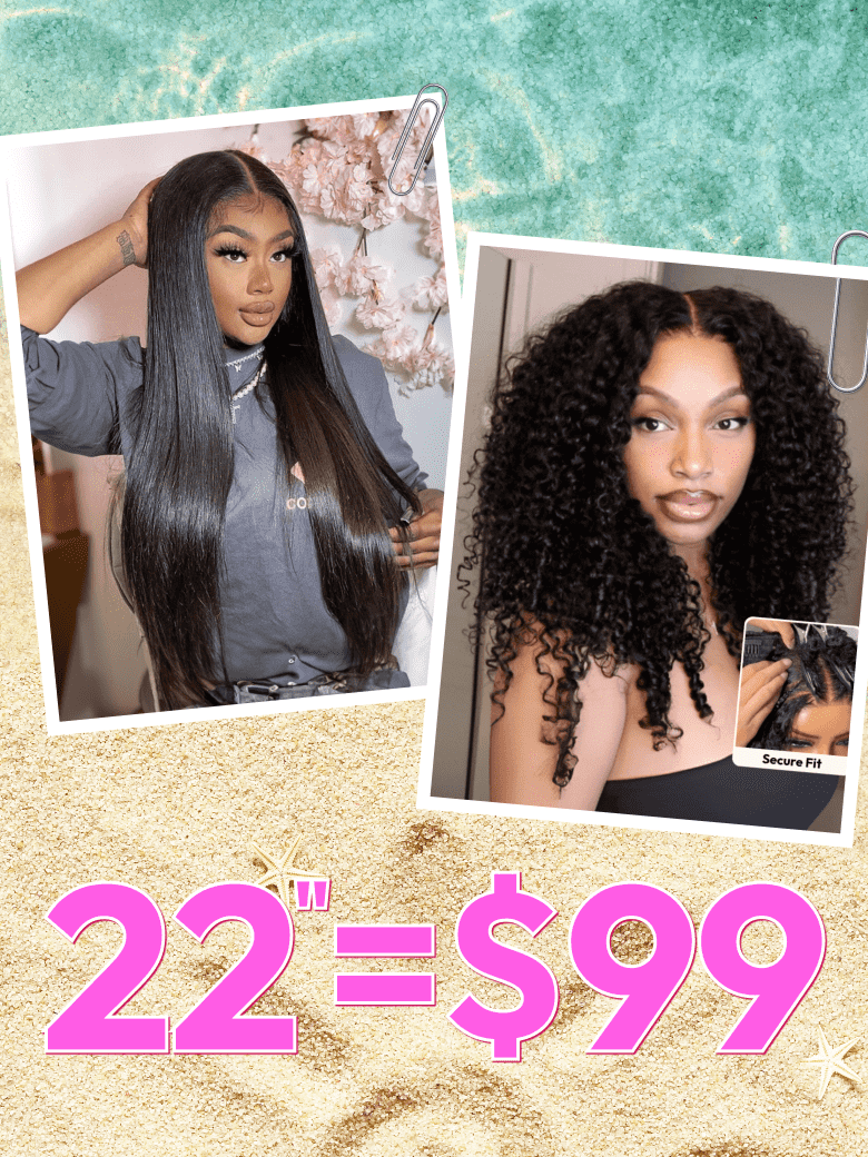 2299 InvisiBlend Drawstring Finger Coil Ends V Part Curly Straight V Part Human Hair Wig $498
