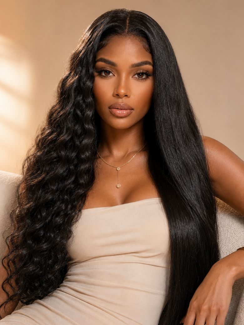 Ameera Same UNice 13x4 Bye Bye Slip Vacation-Ready 2-in-1 Straight to Water Wave Glueless 100 Human Hair Wig $174