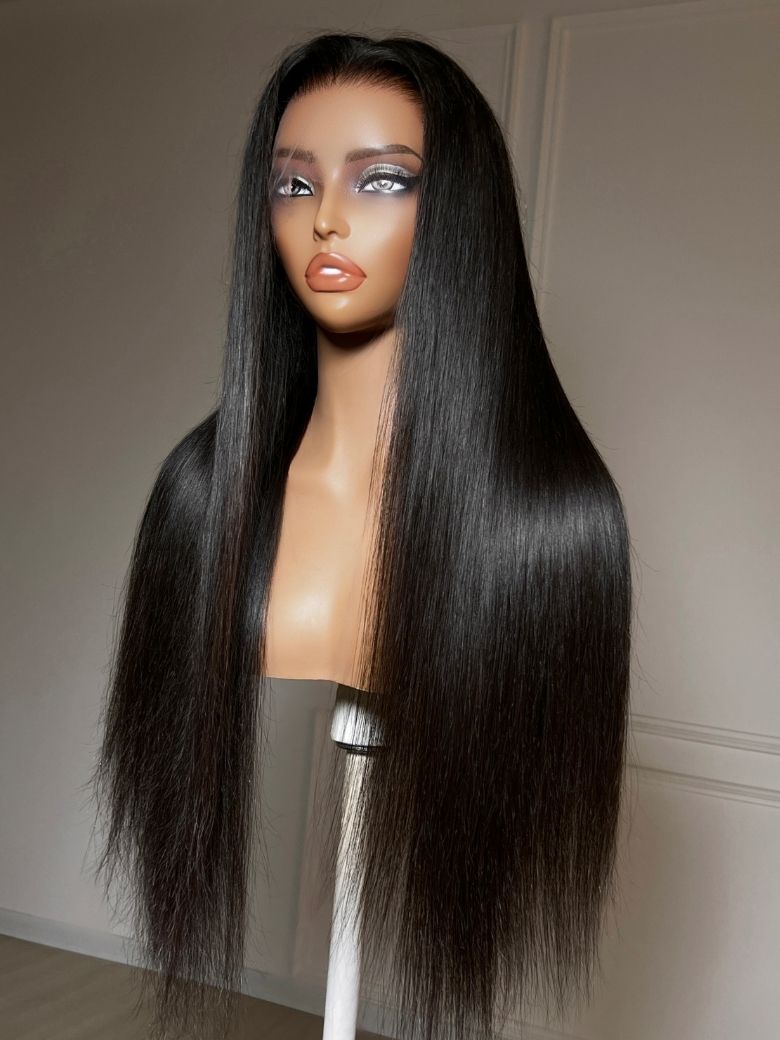 UNice 360 HD Lace Pre-plucked Luxury Raw Virgin Hair Natural Black Straight Wig