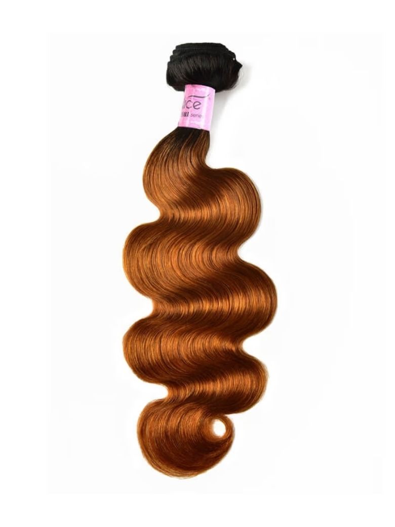 UNice Soft #TB30 Body Wave & Straight Human Hair Weaves 100% Human Hair 1 Bundle Ombre Color-image-3064