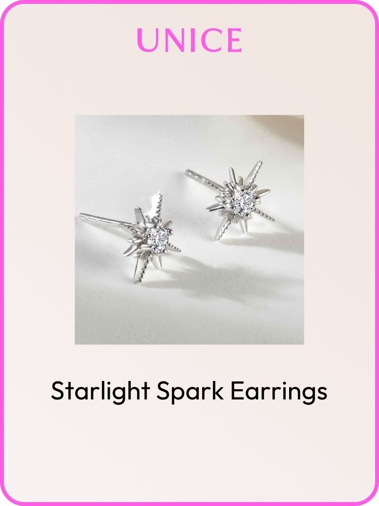 Starlight Spark Stud Earrings Dainty Minimalist Cubic Zirconia Jewelry For Everyday Wear