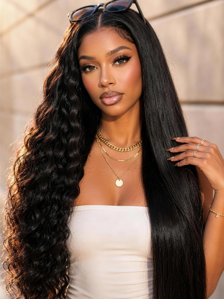[ Ameera Same ] UNice 13x4 Bye Bye Slip™ Beach-Ready 2-in-1 Straight to Water Wave Glueless 100% Human Hair Wig