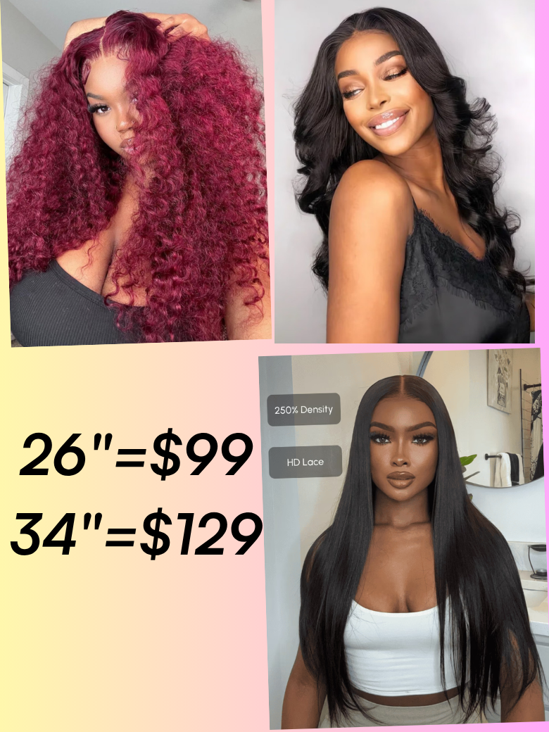 26"=$99 34"=$129: Jerry Curly | Body Wave | Straight Hair