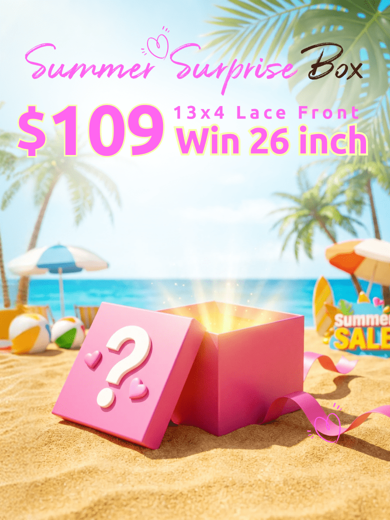 UNICE $109 Summer Surprise Box Get 20"-26" 7x5 or 13x4 Lace Wig Value $436