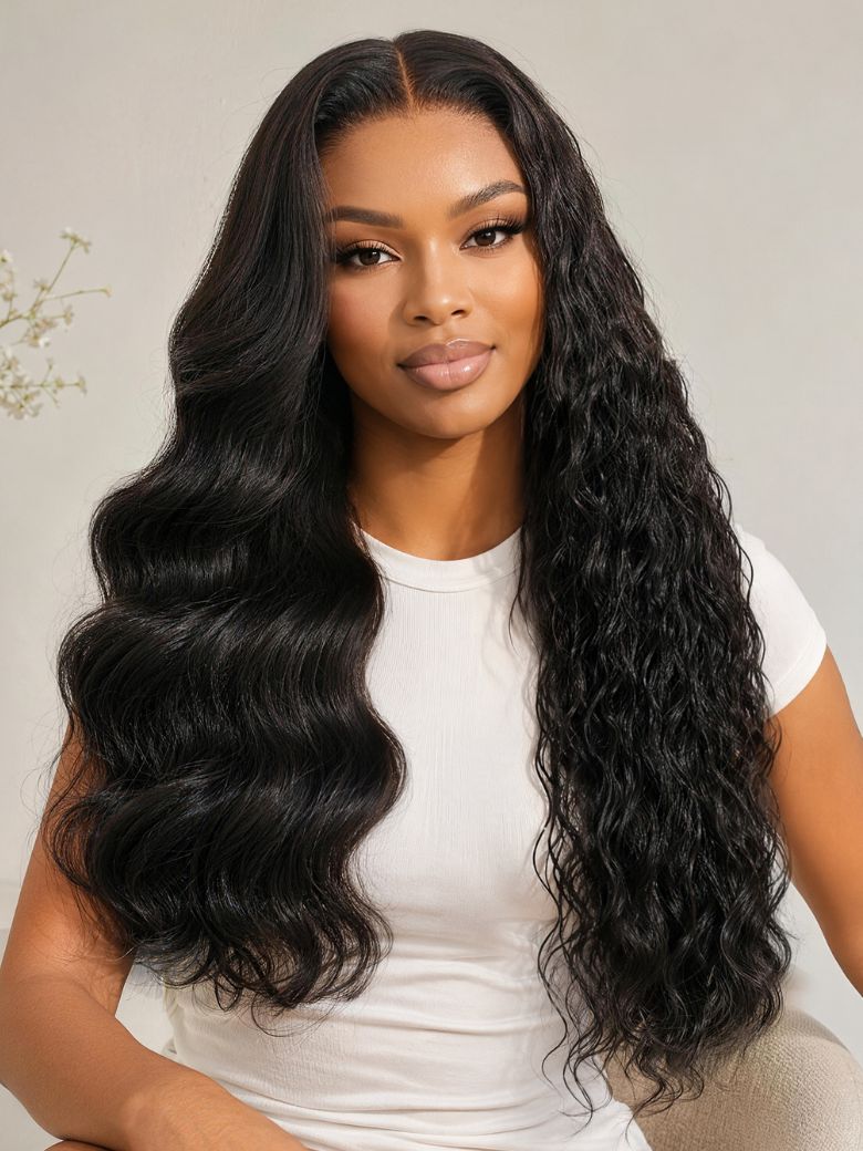 UNice Body Wave to Water Wave Wig ByeBye Slip 75 Lace Closure Glueless Everyday TwoInOne Wave Transformation