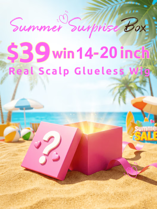 [FULL Lace Wig Hiding Inside] UNICE $39 Surprise Box Win 20 Inch Glueless 100% Human hair Wig Value $195