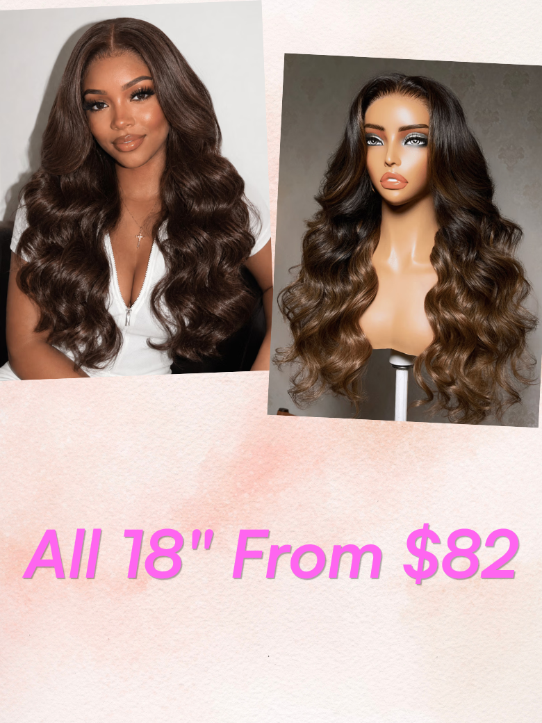 [All 18"] 7x5 Lace Bye Bye Slip Wig | 13x4 Lace Front Bye-Bye Slip Wig