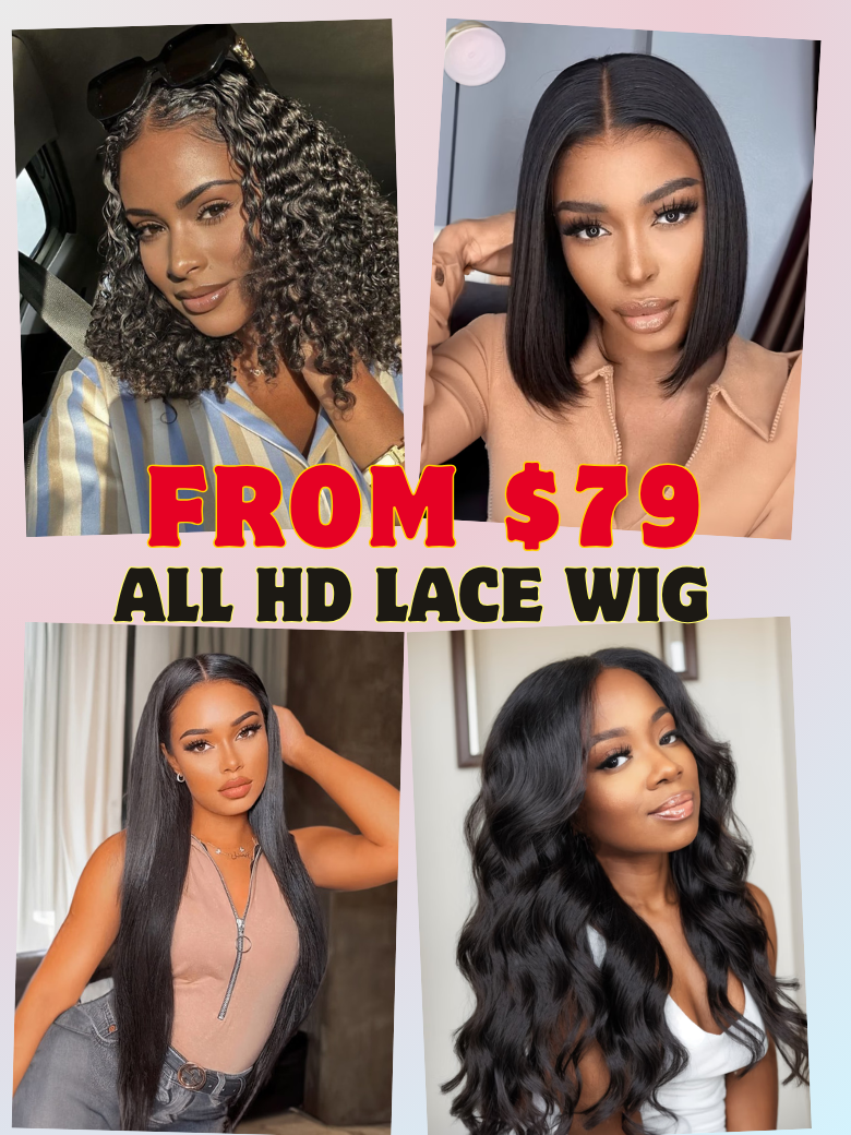Real Human Hair Lace Closure Wig from $79 (70% Off)