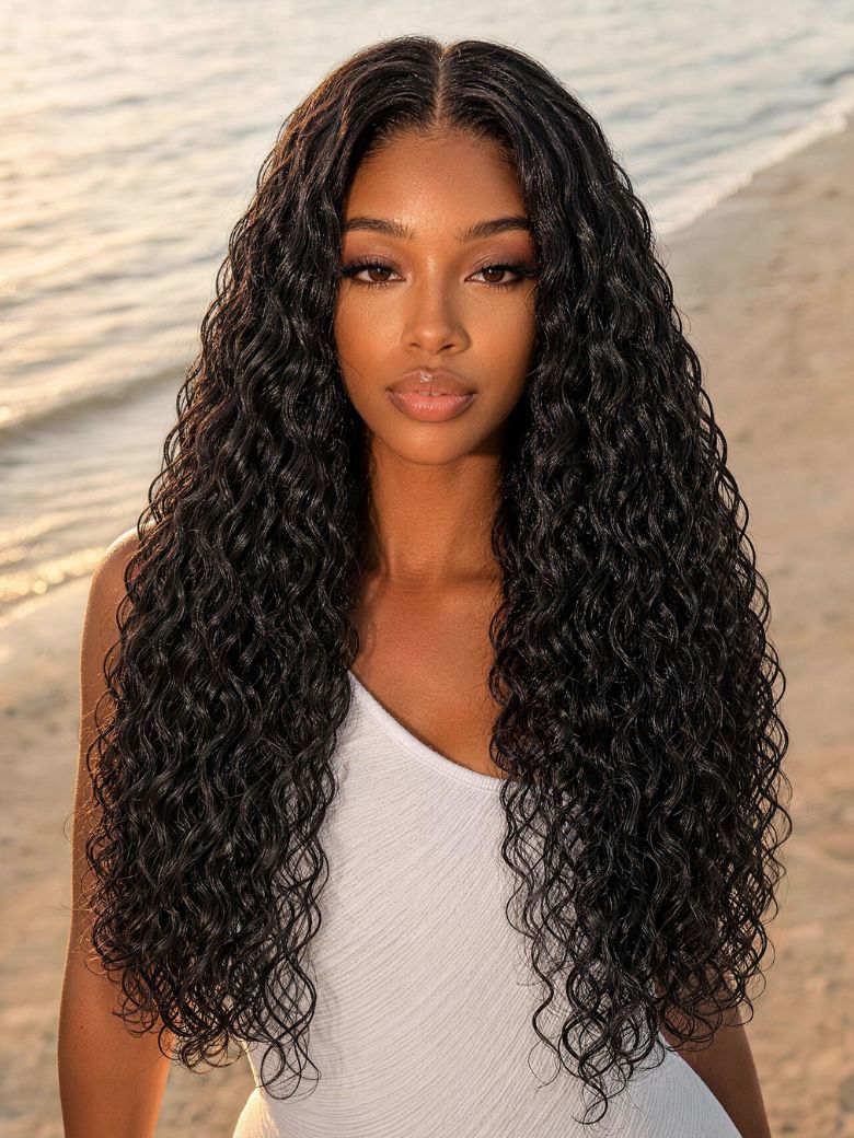 UNice Braid-Out Defined Curly Wig Bye-Bye Slip™ 7×5 Lace Closure Glueless Blend-Ready Perfect Match Effortless Beauty