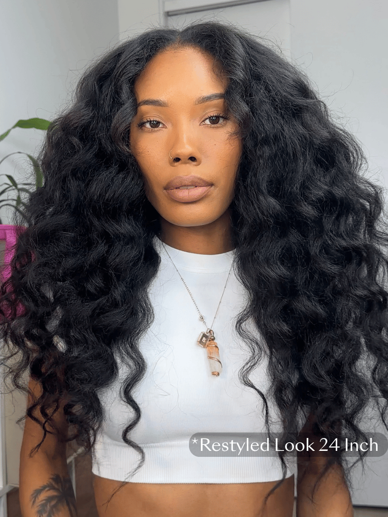 InvisiBlend™ V part Kinky Straight Natural Black Wig Protect Your Natural Hair