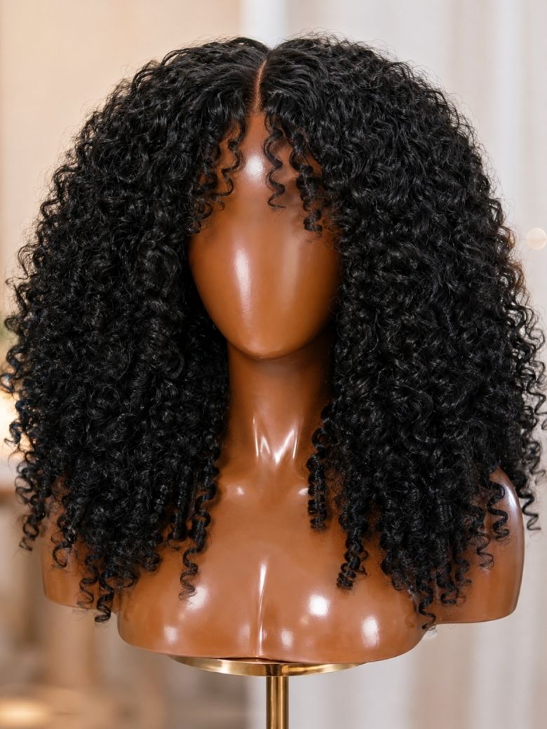UNice Burmese Curly Bye-Bye Slip™ Glueless Lace Put-On-and-Go Quality Human Hair Wig from UNice
