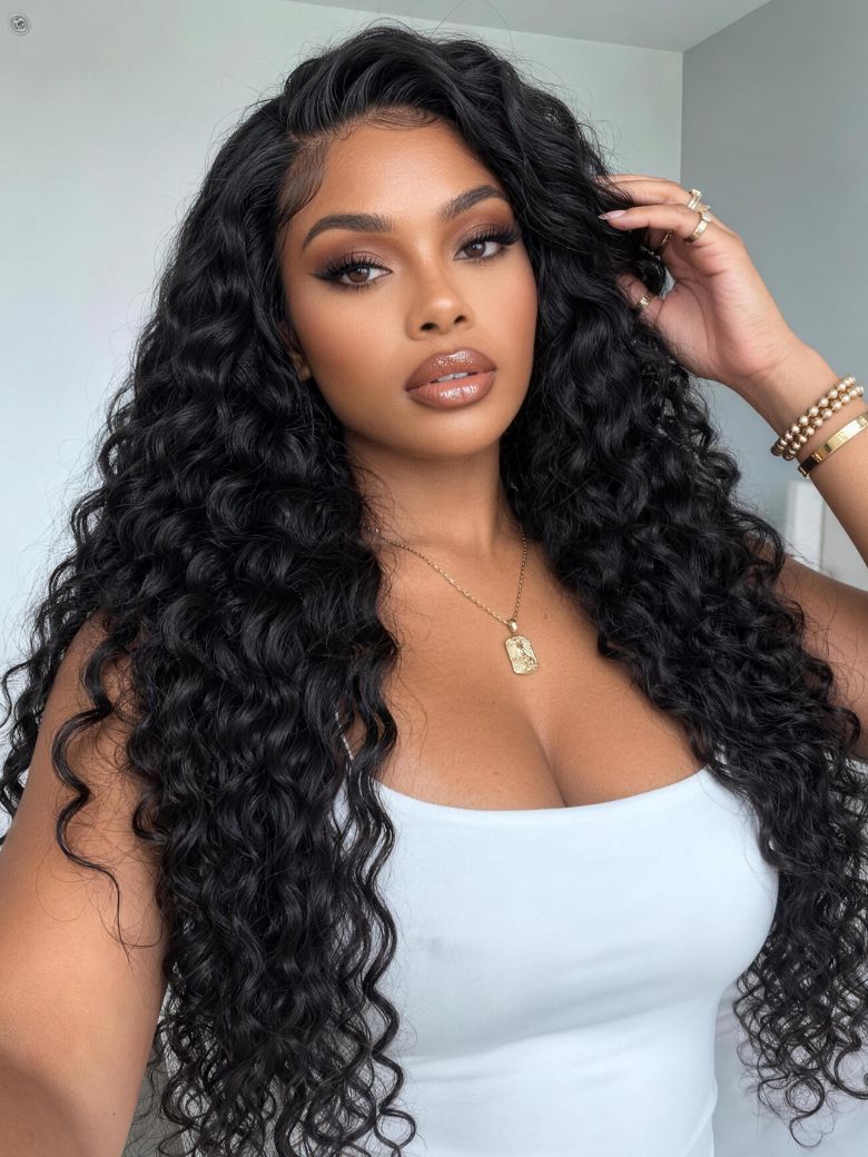[ 50% OFF ] UNice Indian Curly Bye-Bye Slip™ 7x5 Lace Glueless Human Hair Wig with Fluffy Bouncy Curls and Invisi Drawstring