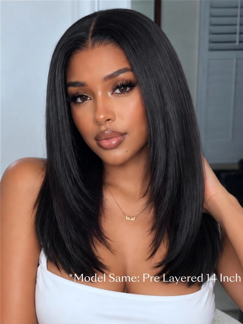 Yaki Bob Bye-Bye Slip Put-On-and-Go Glueless Lace Human Hair Natural Black Wig for Beginners