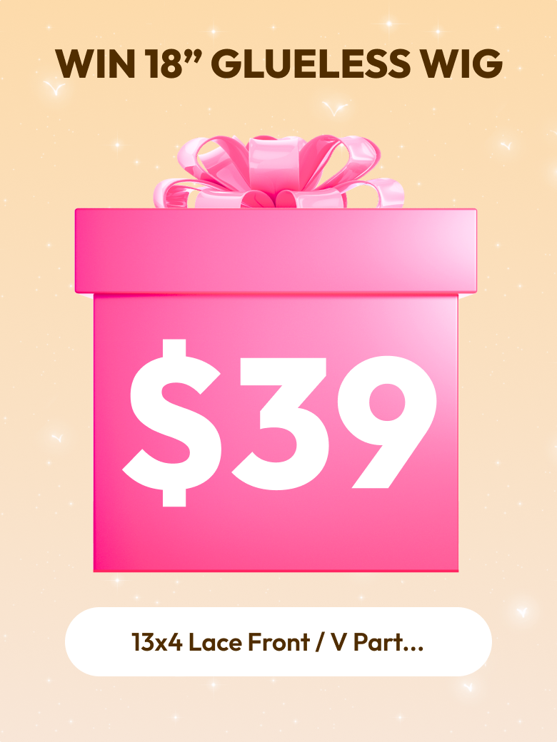 [$39 Surprise Box] Win 18" Glueless Wig 13x4 Lace Front/ V Part/ Headband Included