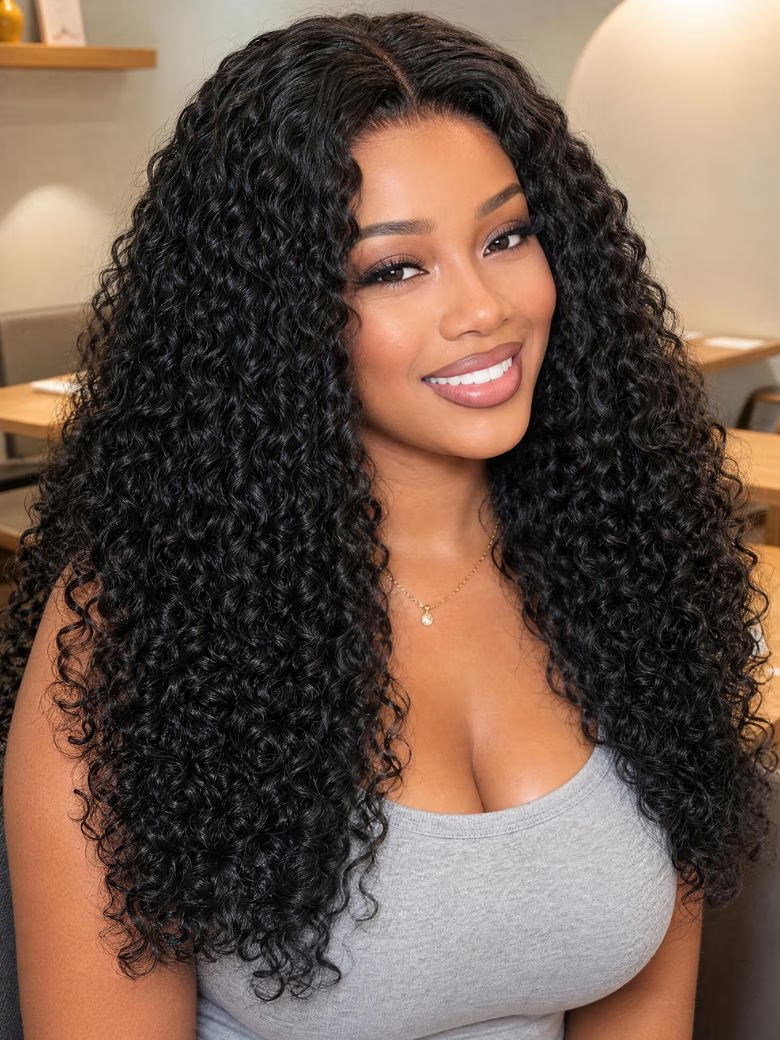 20" 3B Defined Curly Wig Bye-Bye Slip™ 13×4 Lace Front Glueless Blend-Ready Soft Springy Curls for Natural Hair Match