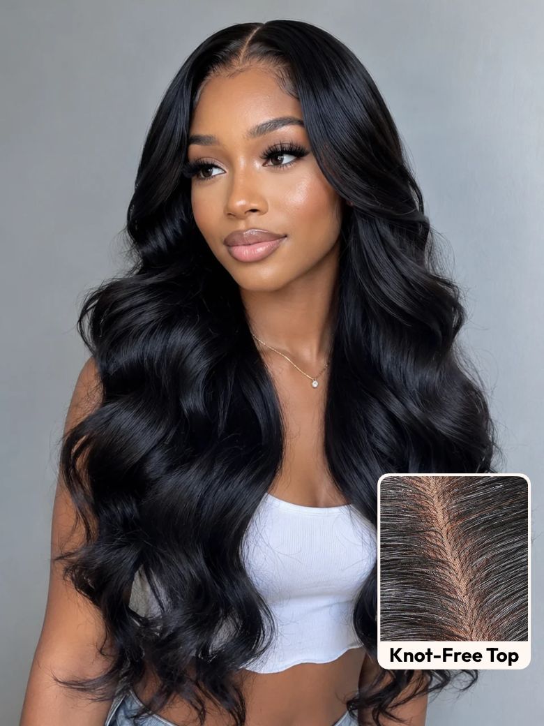 Body Wave Bye-Bye Slip 7x5 Lace Glueless Human Hair Wig with Realistic Scalp-Like Silk Base