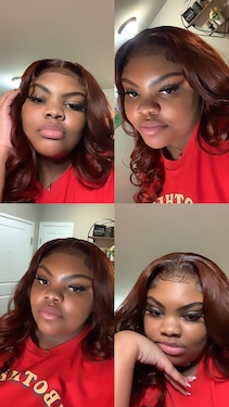 Reddish Brown 13x4 Body Wave Lace Front 22in 