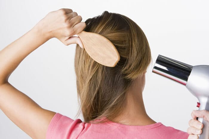 Blow-Dry Your Hair After DIYing Money Piece Highlights