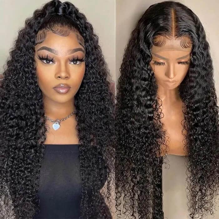 Natural Black Jerry Curly Wig