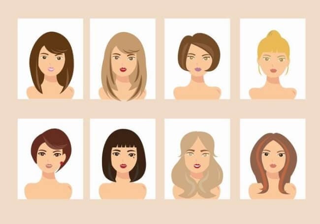 woman with different hairstyles