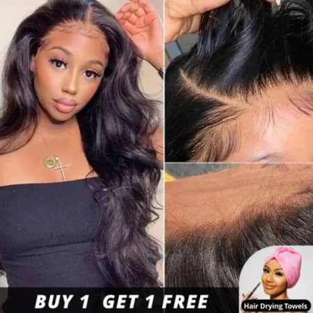 UNice Glueless HD Lace Pre Plucked Body Wave Wigs