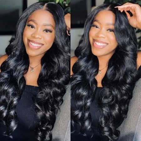 UNice Beginner Friendly V Part Body Wave Wig No Leave Out Super Natural Human Hair Wig