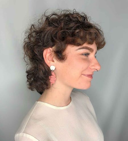1.Female Curly Mullet