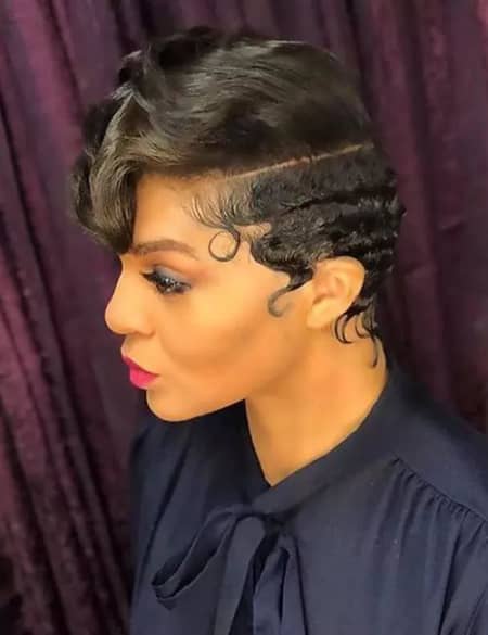 Finger Waves with Bangs