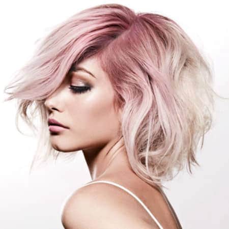 Soft Pink Roots for Blonde Hair