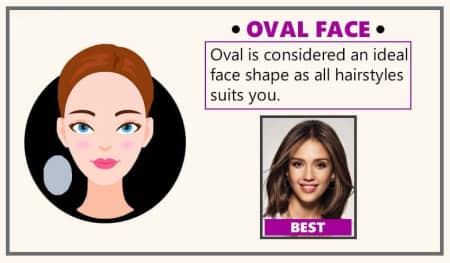 Oval: Any hairstyle