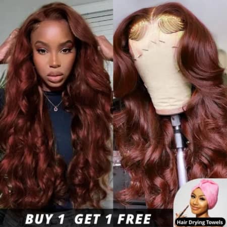 UNice Reddish Brown Body Wave Lace Wigs