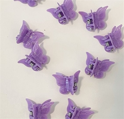 Vintage purple butterfly clips 90s