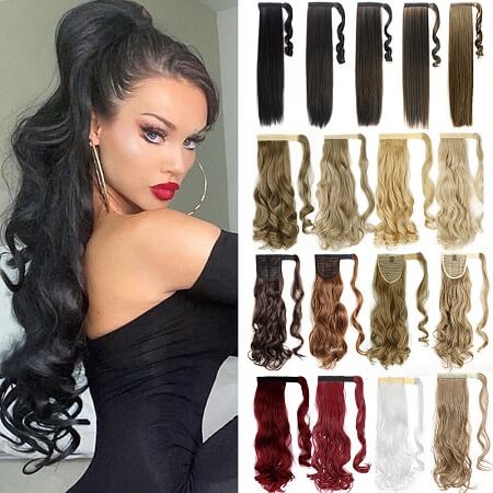 all kinds of ponytail extensions