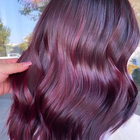 appealing plum hair color
