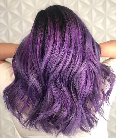 beautiful violet hair color