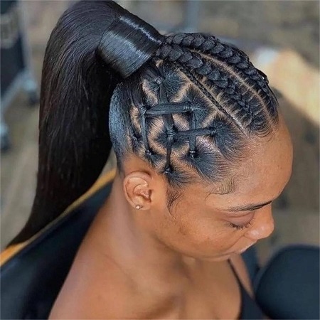 crisscross rubber band hairstyles
