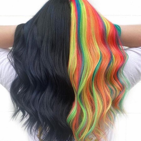 half-and-half-hair-colors-black-and-rainbows