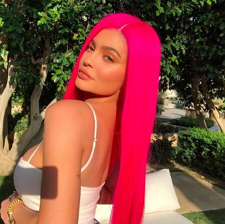 hot pink hair color