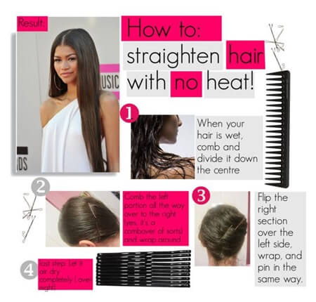 Five Effective Ways To Straighten Hair Without Heat