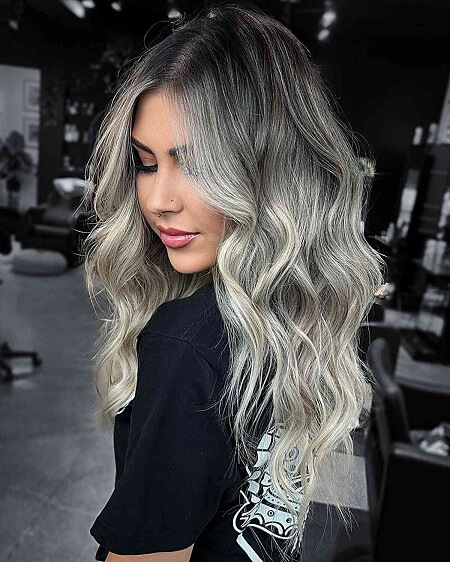 icy blonde hair with dark roots_1