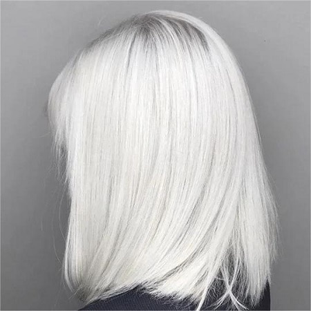 icy white blonde hair