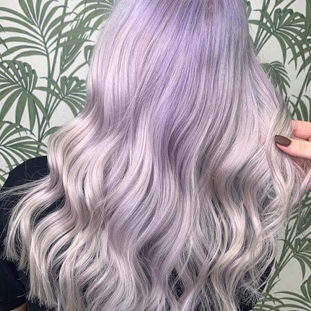 lilac to platinum ombre hair color