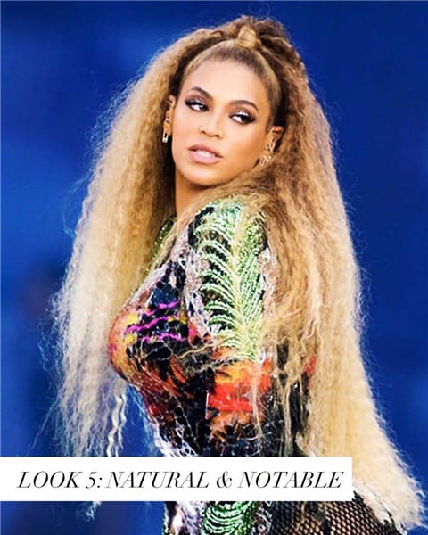 Beyonce Natural Curly Ponytail