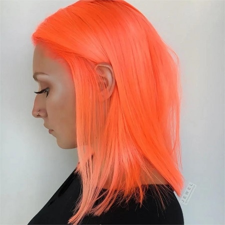 neon peach hair color