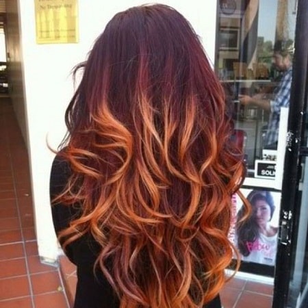 ombre amber hair colo