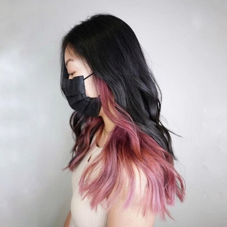 pink peekaboo hair color