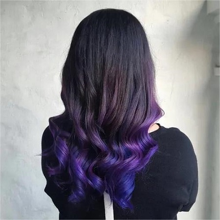 purple dip dye hair