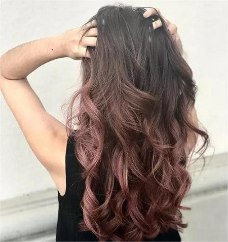 rose ombre brown hair