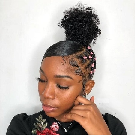 rubber band updo hairstyle